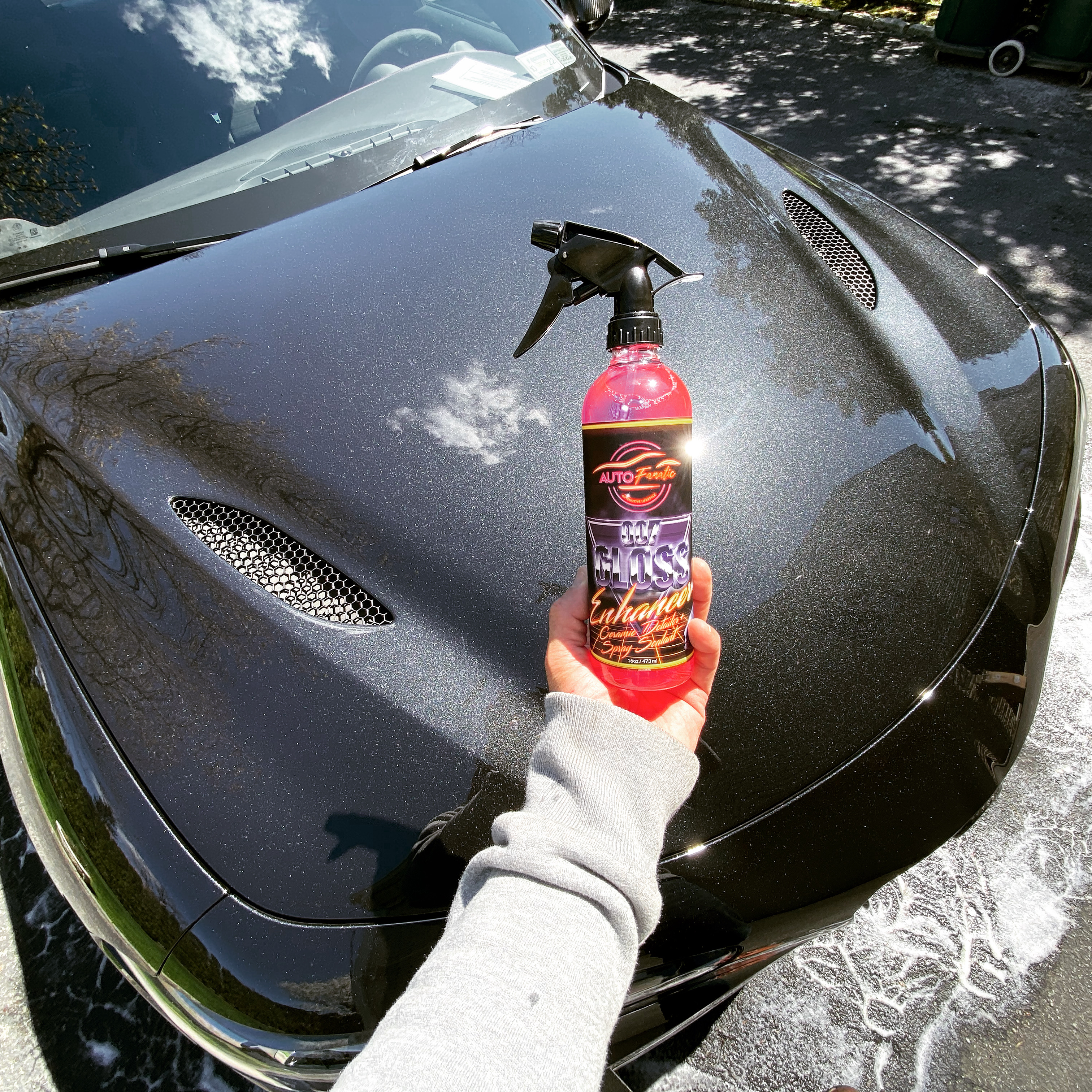 AUTO FANATIC 007 Car Gloss Enhancer Ceramic - Water Beading Hydrophobic  Spray Infused with SiO2 For Maximum Gloss & Shine - Quic